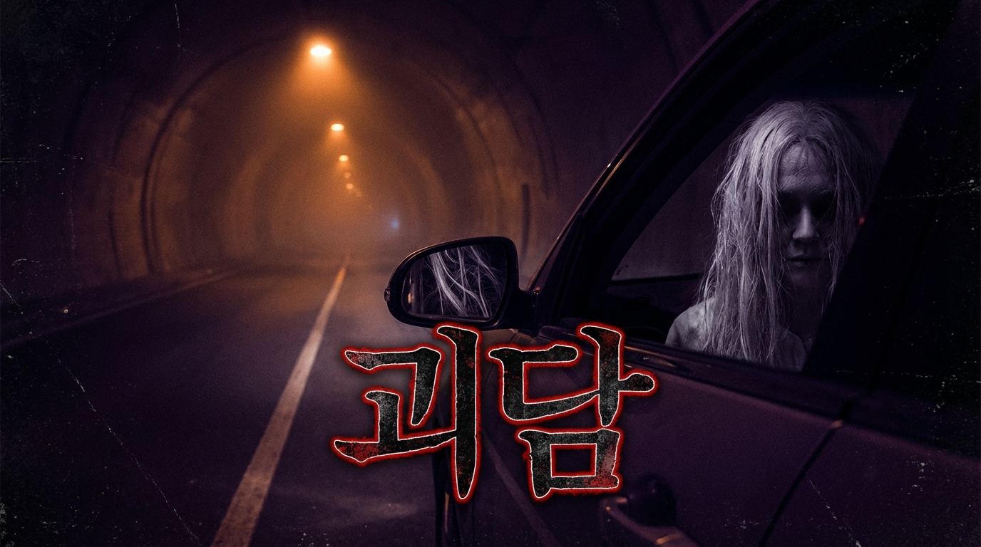 그 터널을 지나면 조수석에 앉아 있는 백발의 여자