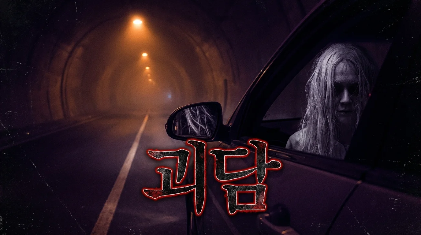 그 터널을 지나면 조수석에 앉아 있는 백발의 여자