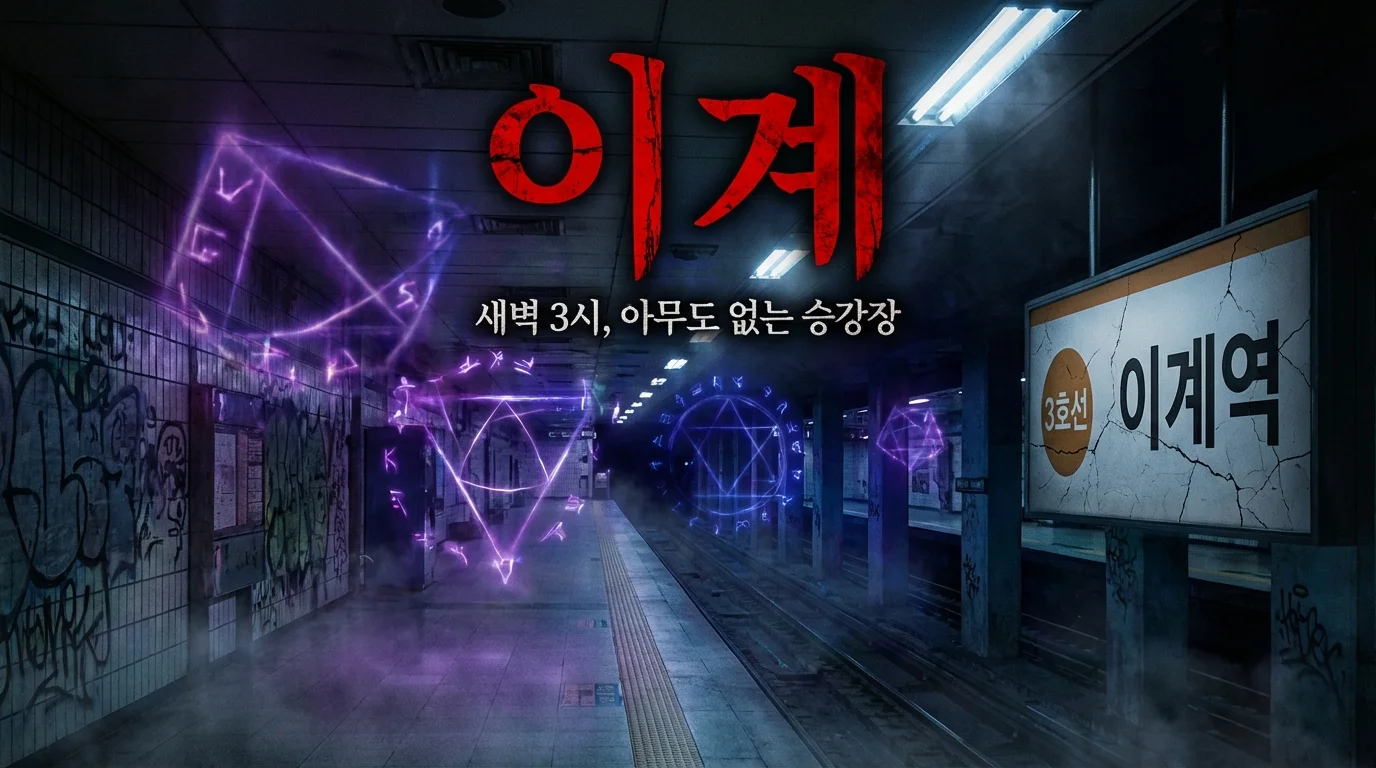 새벽 3시, 막차가 끊긴 지하철역에서 떠오른 빛의 도형들