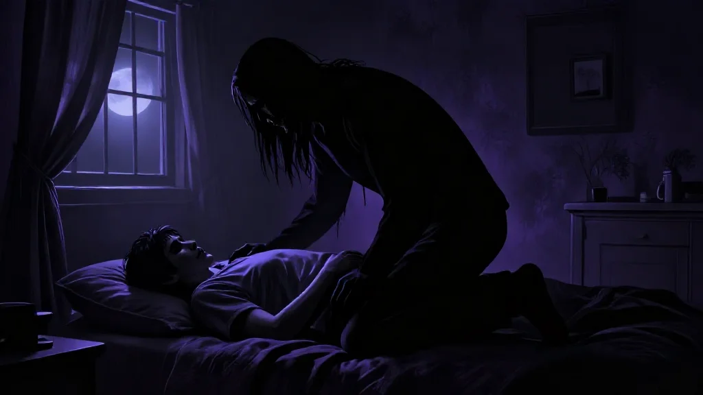 가슴 위에 올라앉은 것... 눈을 뜨면 안 된다고 직감했다