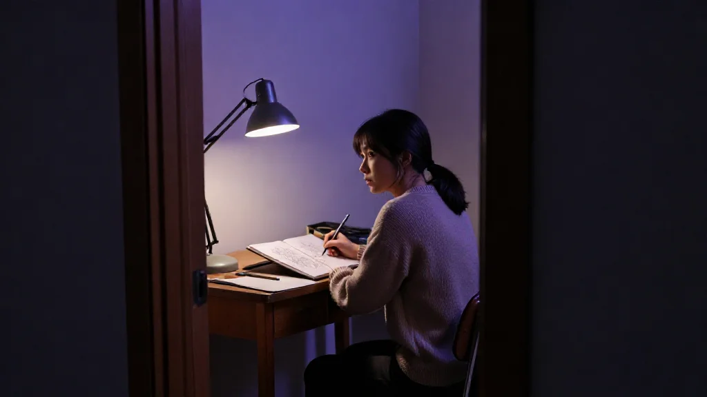 매일 밤 스케치북 속 내 뒷모습이, 조금씩 나를 향해 고개를 돌리고 있었다