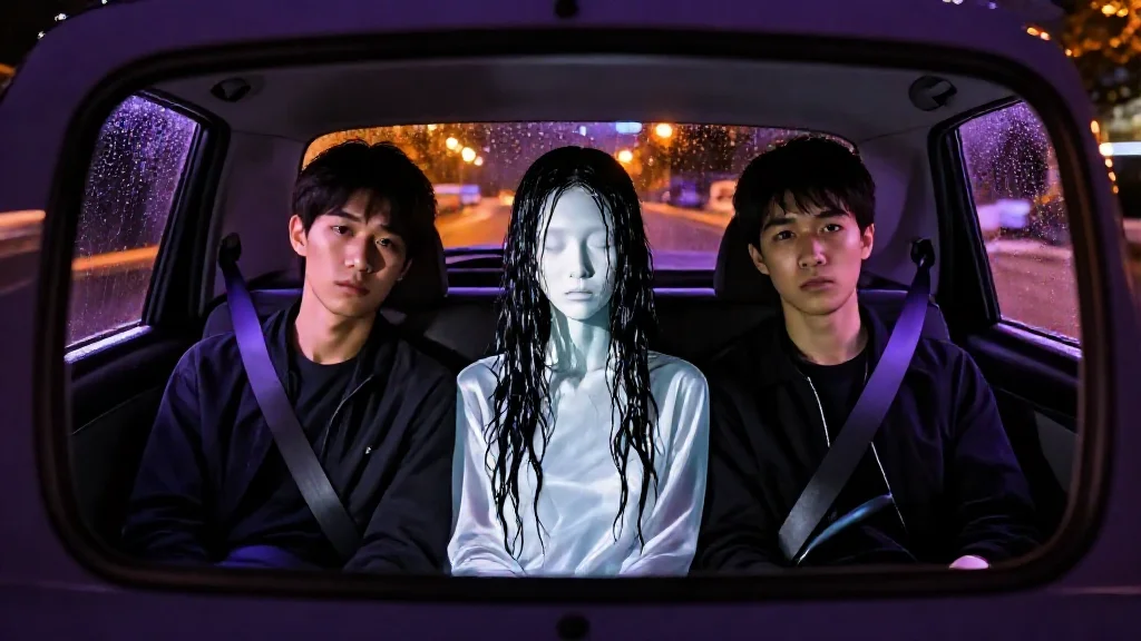 택시 뒷좌석 가운데 자리, 두 명이 탔는데 문은 세 번 닫혔다